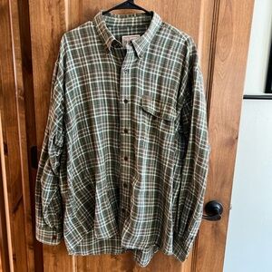 Woolrich Olive Plaid Button Down Shirt